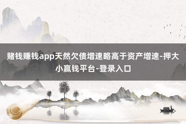 赌钱赚钱app天然欠债增速略高于资产增速-押大小赢钱平台-登录入口