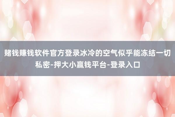 赌钱赚钱软件官方登录冰冷的空气似乎能冻结一切私密-押大小赢钱平台-登录入口