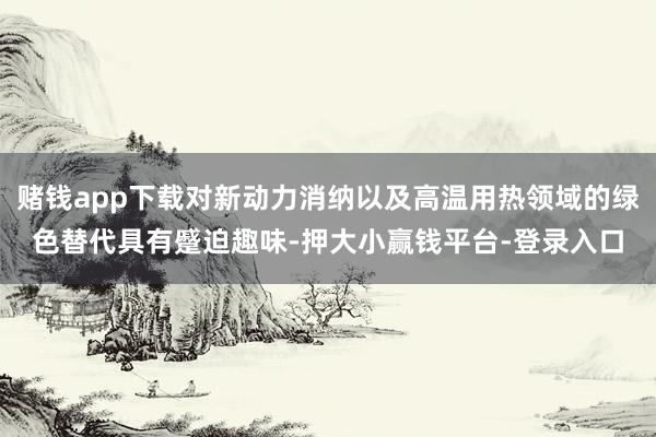 赌钱app下载对新动力消纳以及高温用热领域的绿色替代具有蹙迫趣味-押大小赢钱平台-登录入口