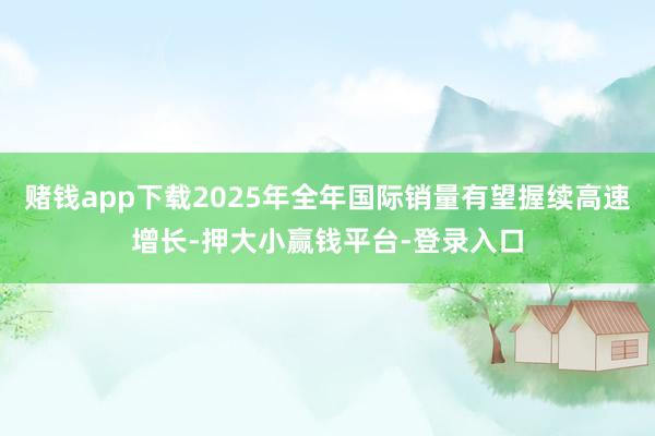 赌钱app下载2025年全年国际销量有望握续高速增长-押大小赢钱平台-登录入口