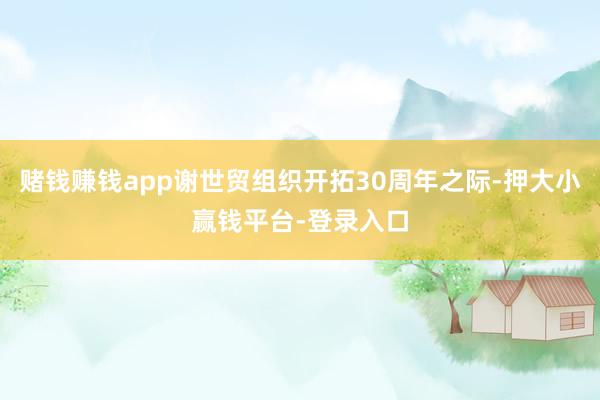赌钱赚钱app谢世贸组织开拓30周年之际-押大小赢钱平台-登录入口