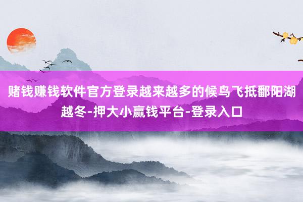 赌钱赚钱软件官方登录越来越多的候鸟飞抵鄱阳湖越冬-押大小赢钱平台-登录入口