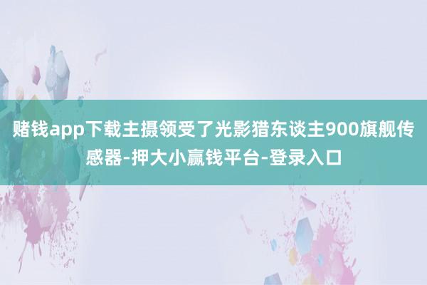 赌钱app下载主摄领受了光影猎东谈主900旗舰传感器-押大小赢钱平台-登录入口