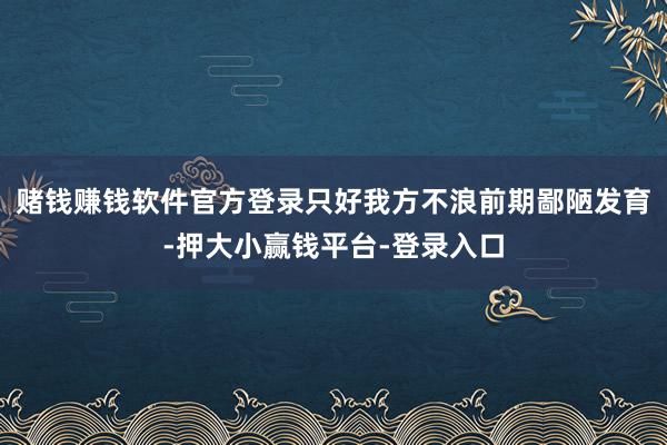 赌钱赚钱软件官方登录只好我方不浪前期鄙陋发育-押大小赢钱平台-登录入口