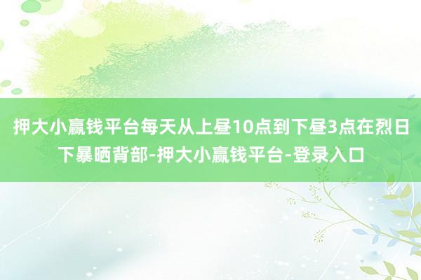 押大小赢钱平台每天从上昼10点到下昼3点在烈日下暴晒背部-押大小赢钱平台-登录入口