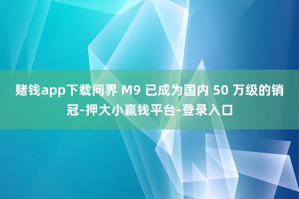 赌钱app下载问界 M9 已成为国内 50 万级的销冠-押大小赢钱平台-登录入口