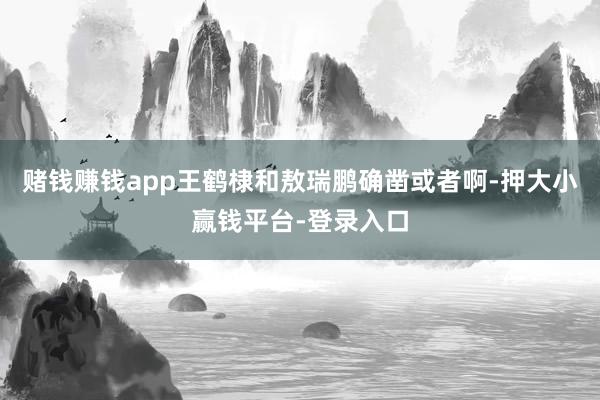 赌钱赚钱app王鹤棣和敖瑞鹏确凿或者啊-押大小赢钱平台-登录入口
