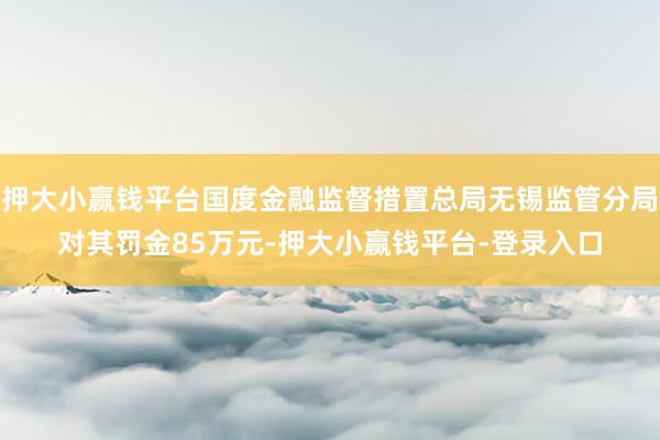 押大小赢钱平台国度金融监督措置总局无锡监管分局对其罚金85万元-押大小赢钱平台-登录入口