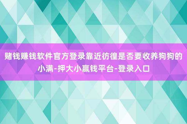 赌钱赚钱软件官方登录靠近彷徨是否要收养狗狗的小满-押大小赢钱平台-登录入口