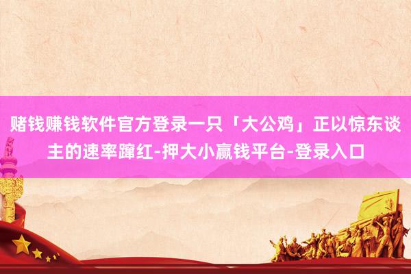 赌钱赚钱软件官方登录一只「大公鸡」正以惊东谈主的速率蹿红-押大小赢钱平台-登录入口