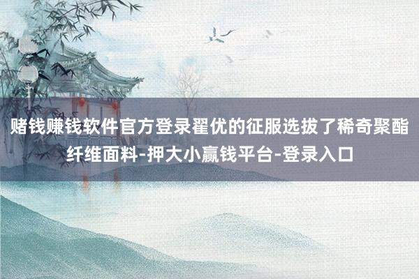 赌钱赚钱软件官方登录翟优的征服选拔了稀奇聚酯纤维面料-押大小赢钱平台-登录入口