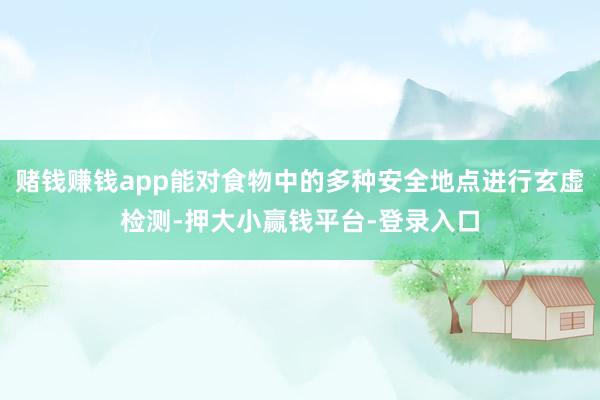赌钱赚钱app能对食物中的多种安全地点进行玄虚检测-押大小赢钱平台-登录入口